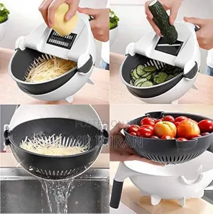 Multifunctional Vegetable Cutter With a Drain Basket