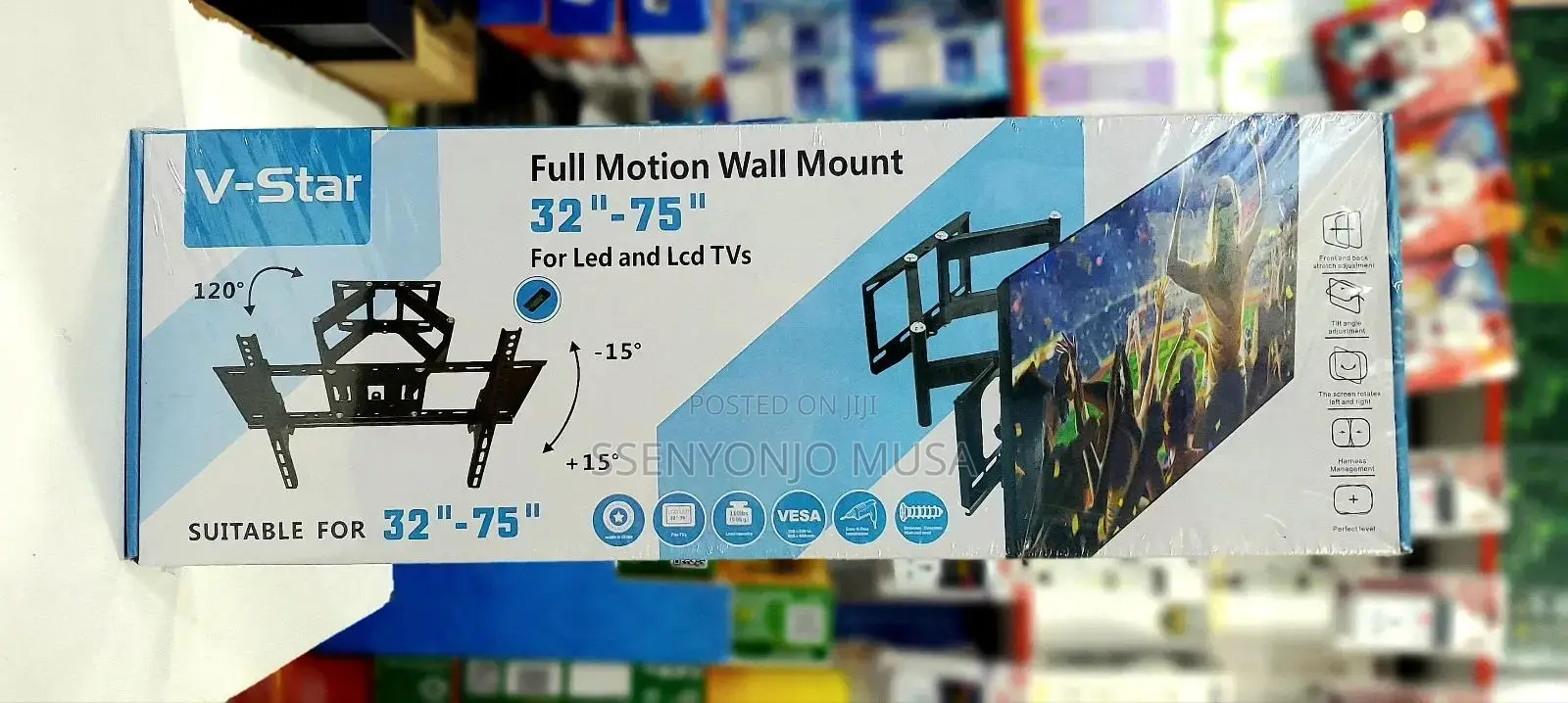 V-Star Full Motion Wall Mount for 32"-75" Led/LCD TVS