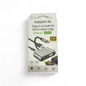 Type C to Hub Pd to Hdmi to Vga to Usb