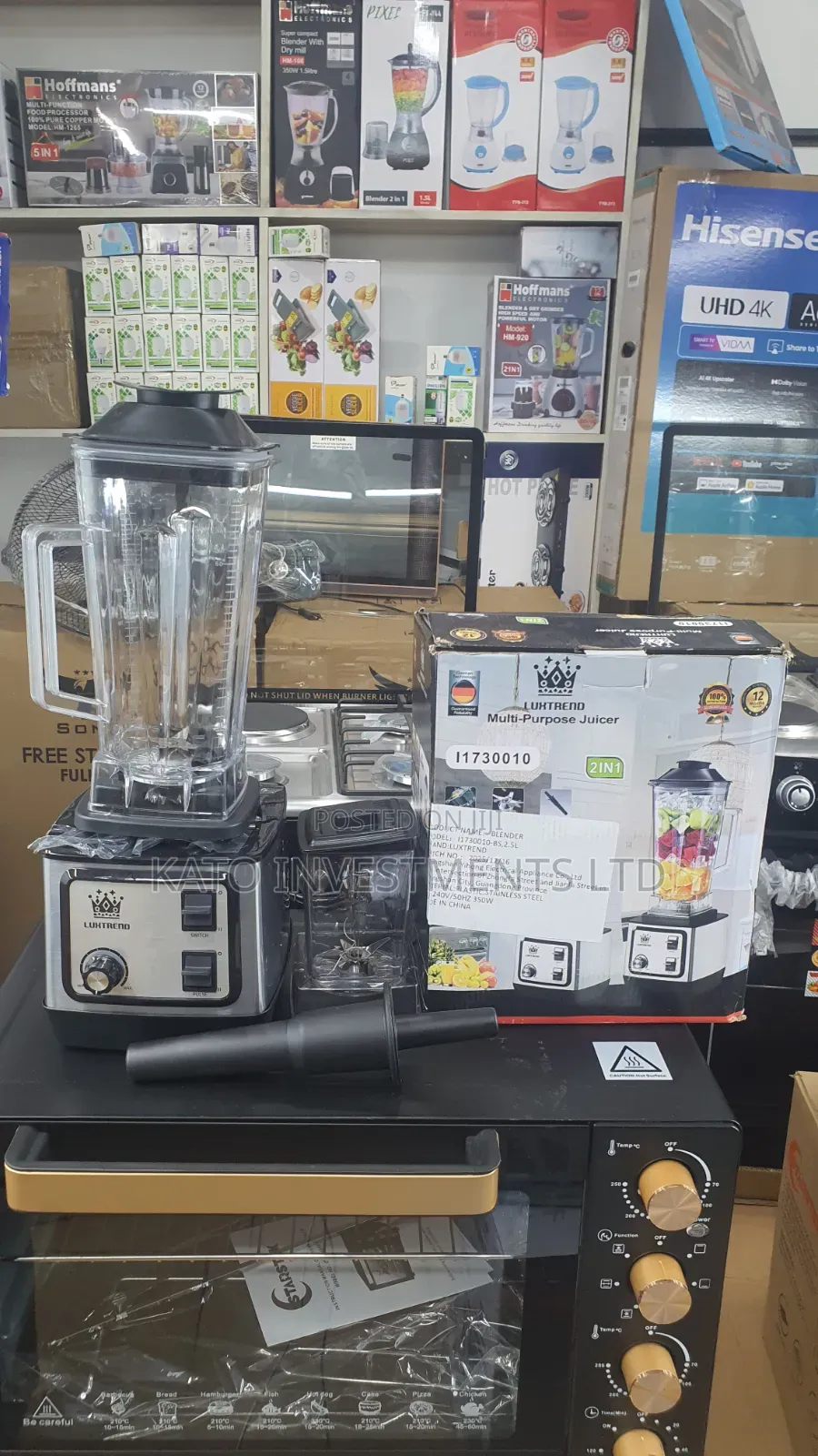 Commercial Blender Luxtrend 2in 1 With Steel Knife Head
