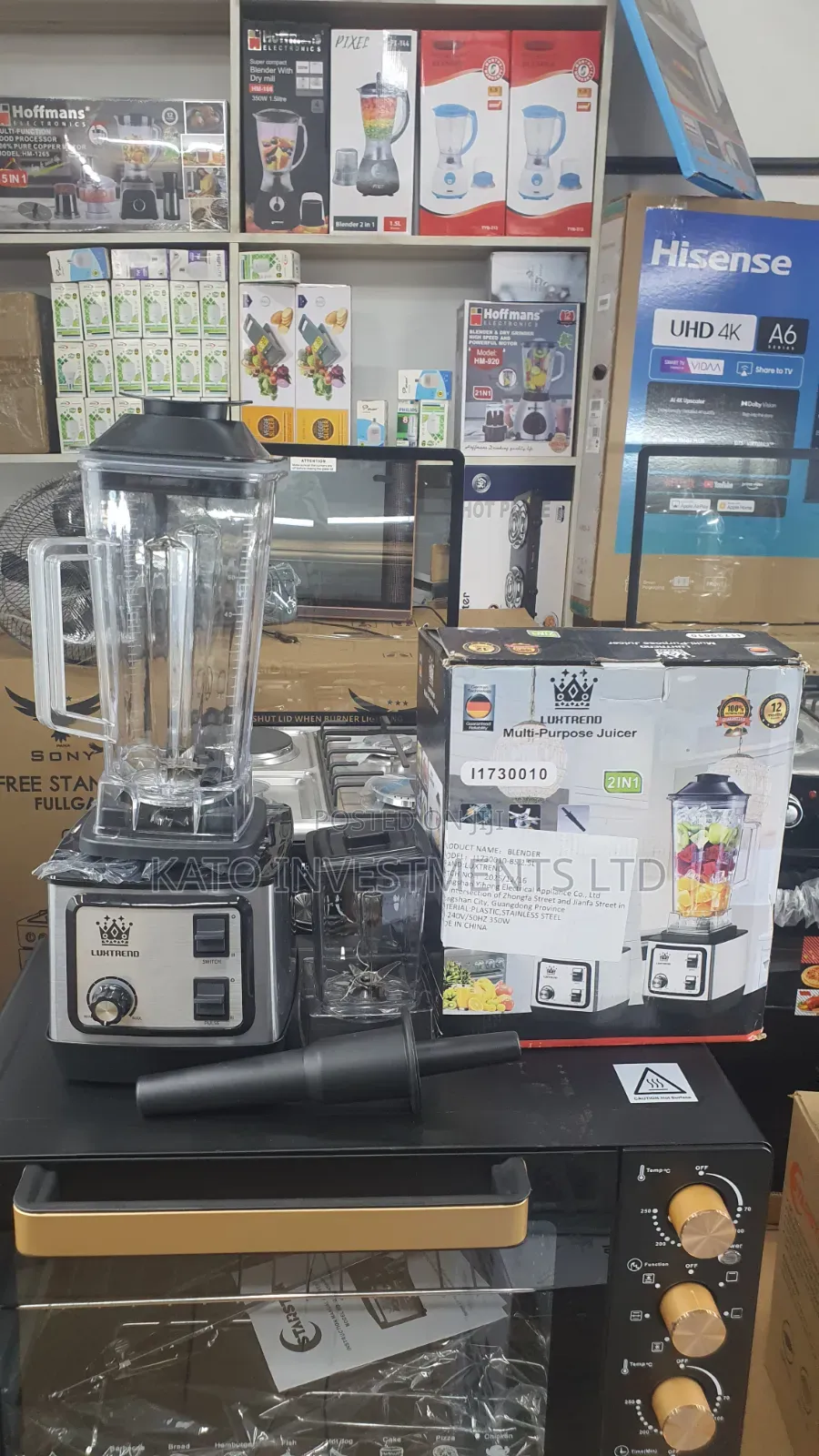 Commercial Blender Luxtrend 2in 1 With Steel Knife Head