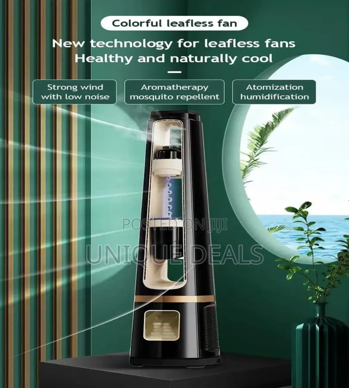 5 in 1 Smart Bladeless Fan With Multifunctional Aromatherapy Diffuser