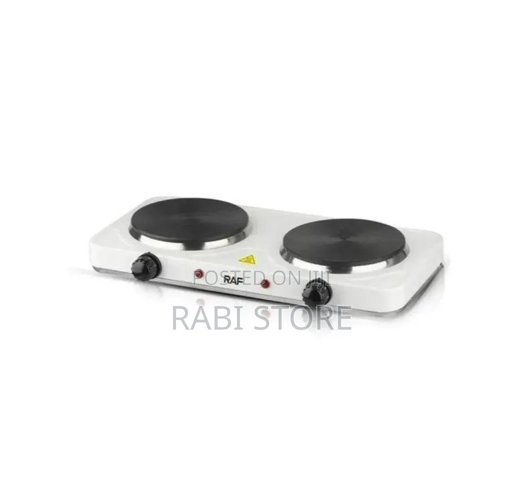 Electric Stove Double Plate , Black/White