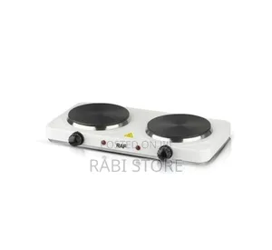 Electric Stove Double Plate , Black/White
