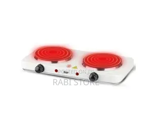 Electric Stove Double Plate , Black/White