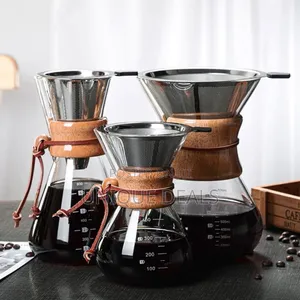 3p S Pour Over Coffee Maker Glass Coffee Pot Reusable Filters