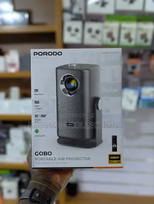 Porodo Rechargeable Portable Projector With Adjustable Screen