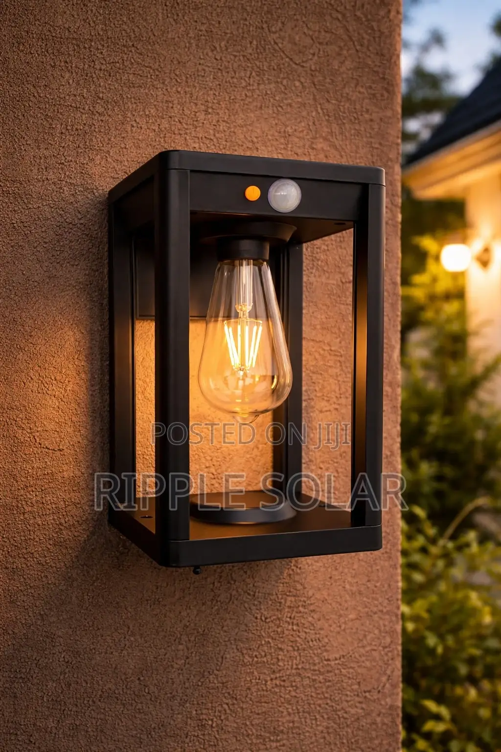 Solar Wall Lantern Light With Motion Sensor Waterproof Outdoor Lamp