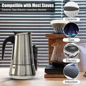9 Cup Moka Pot Italian Coffee Maker Classic Stovetop Espresso Maker