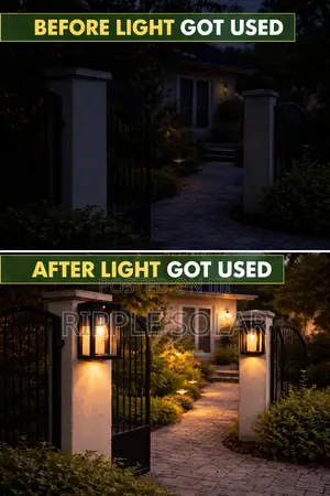 Solar Wall Lantern Light With Motion Sensor Waterproof Outdoor Lamp