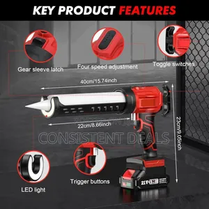 Electric Caulking Gun With 4 Adjustable Speeds