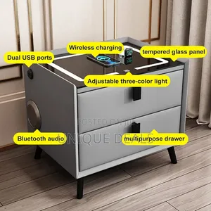 Adjustable Three Color Light for Wireless Charging Bedside Table