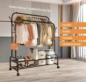 Sturdy Metal Double Rodding Clothes Rack
