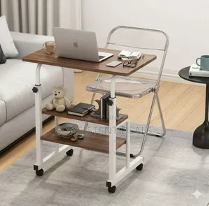 Adjustable Laptop Table and Acrylic Folding Chair