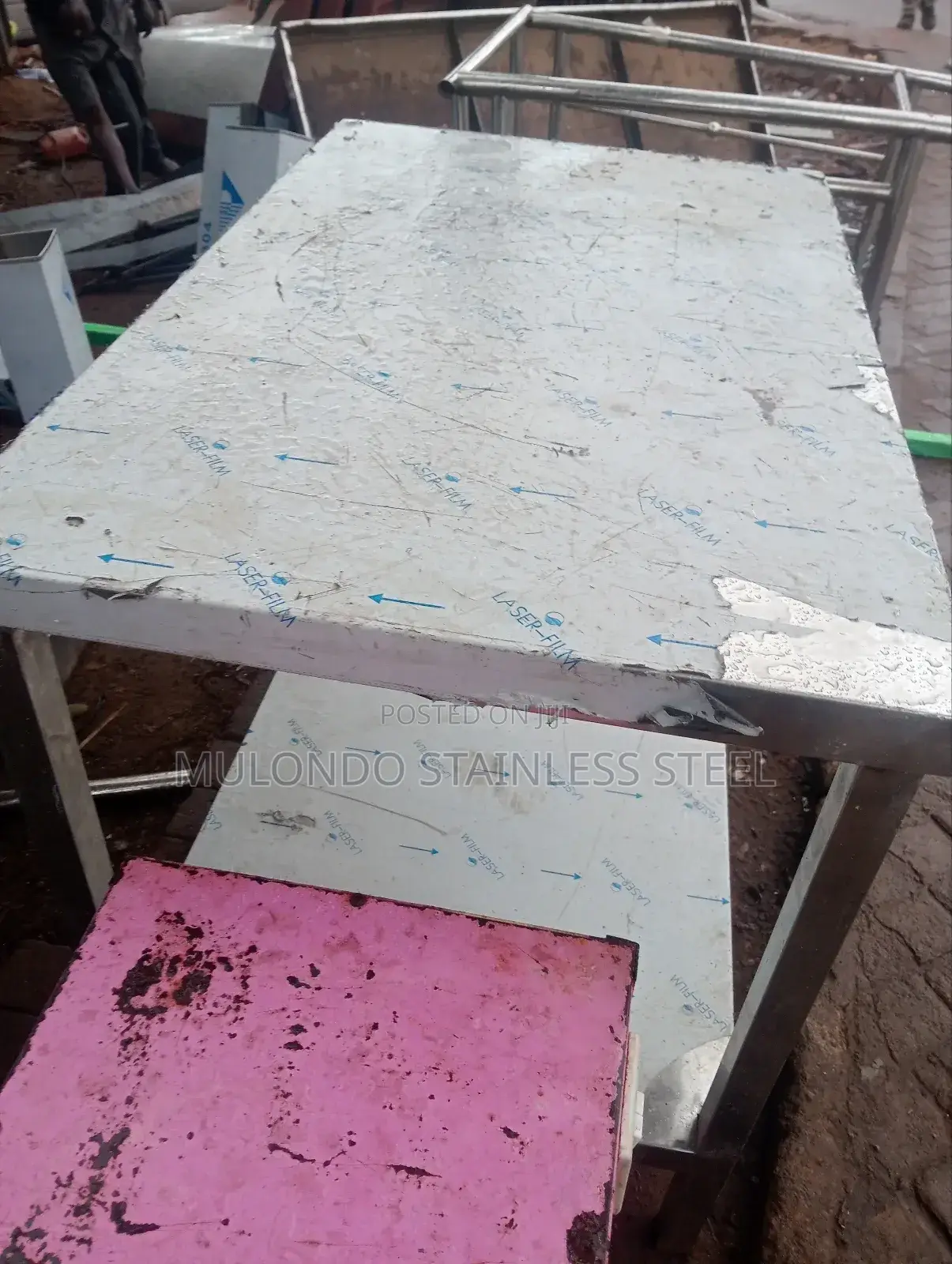 Commercial Stainless Steel Working Center Table Double
