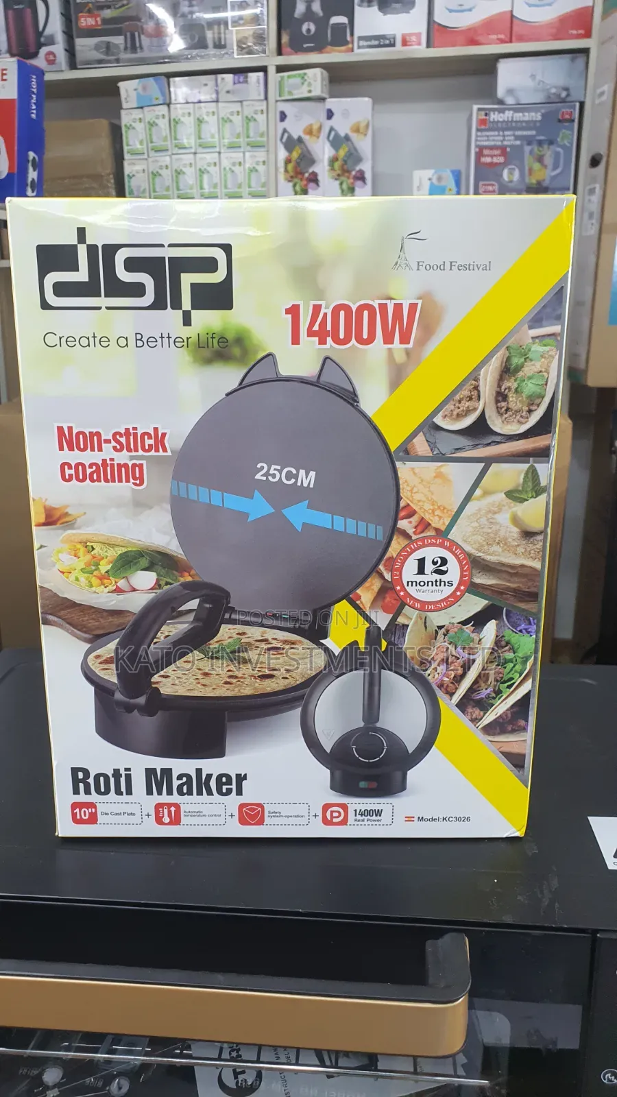 Roti Chapati Maker With Non-Stick Coating 25cm