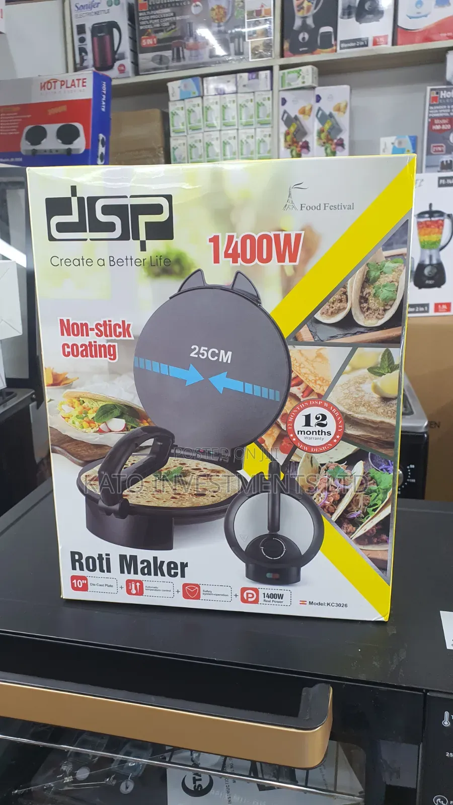 Roti Chapati Maker With Non-Stick Coating 25cm