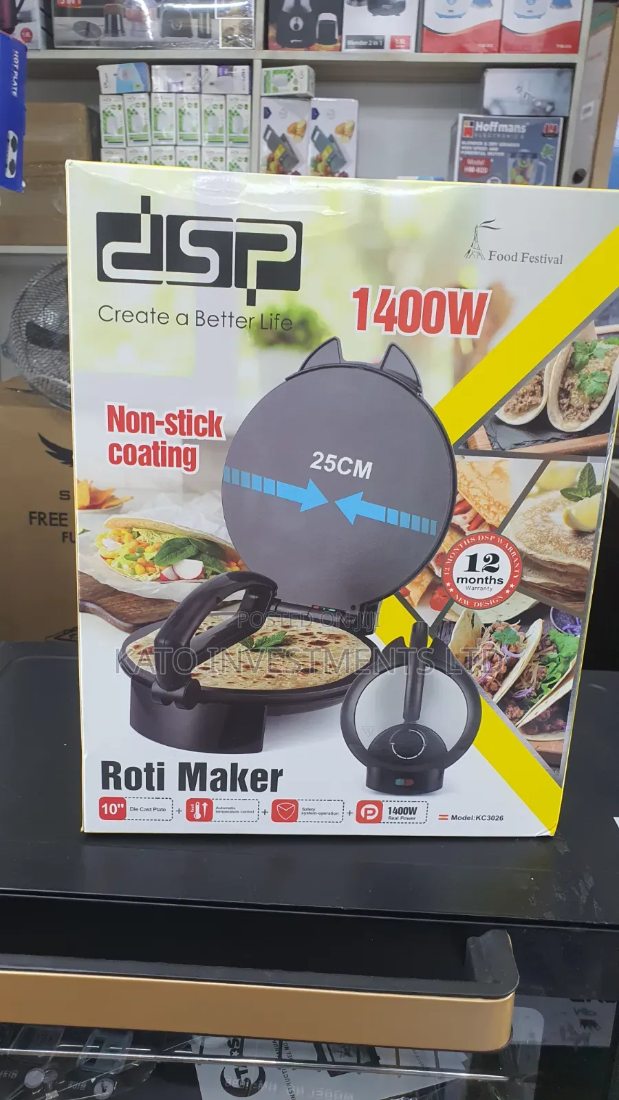 Roti Chapati Maker With Non-Stick Coating 25cm