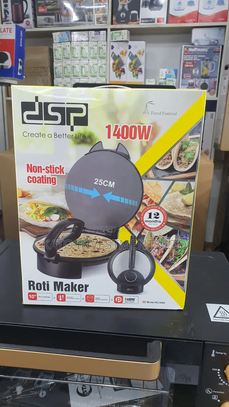 Roti Chapati Maker With Non-Stick Coating 25cm