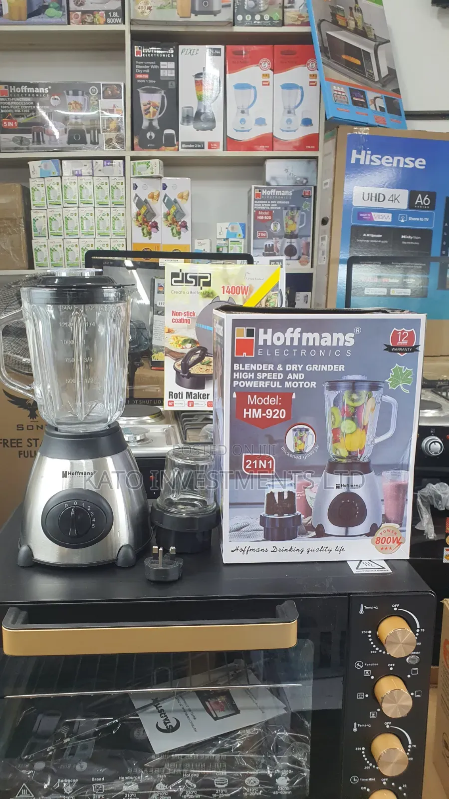 Electric Blender Ice Crushing 2 in 1 Hard Glass Blender