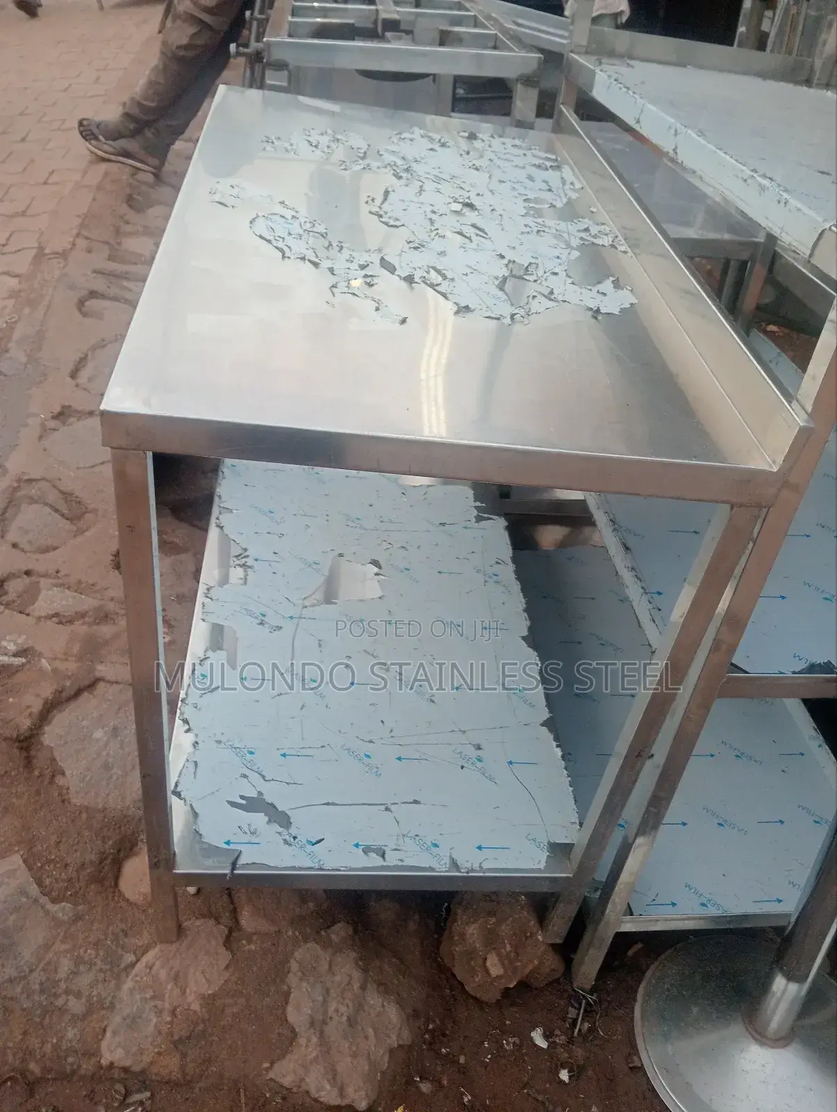 Stainless Double Working Table 2 _Tray