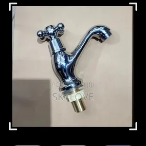 Chrome Pillar Tap Cross Handle for Basin Sink