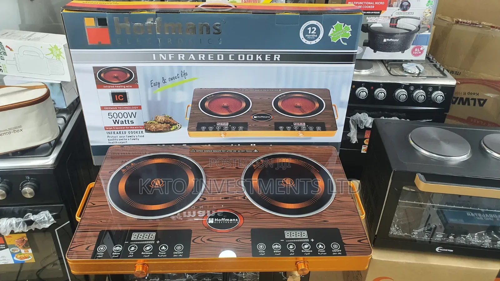 Infra Red Cooker Double Hoffmans Golden