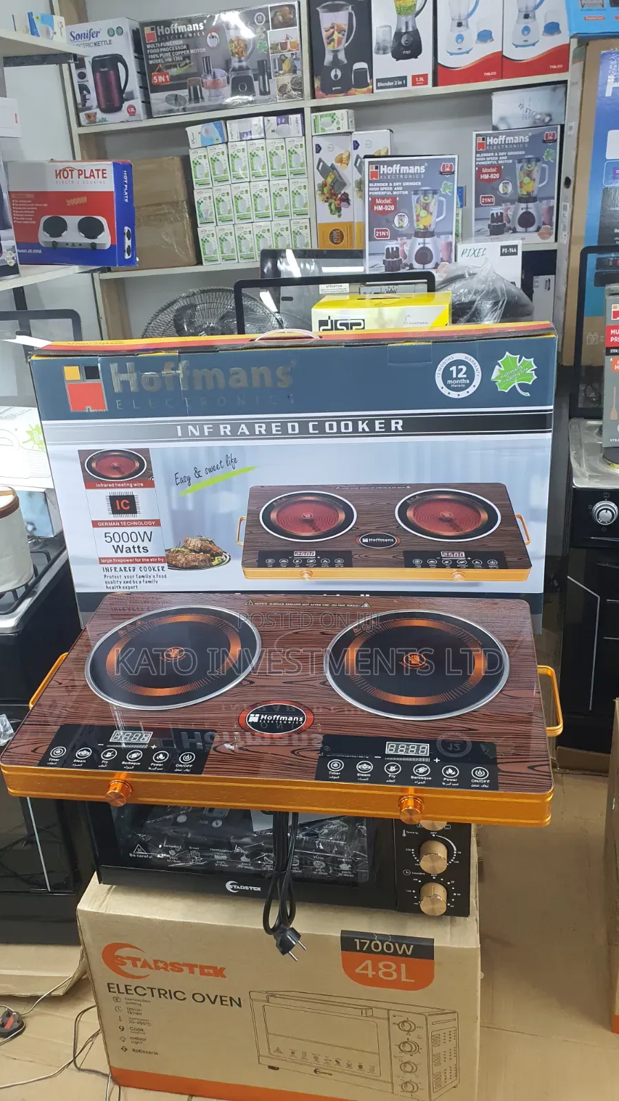 Infra Red Cooker Double Hoffmans Golden