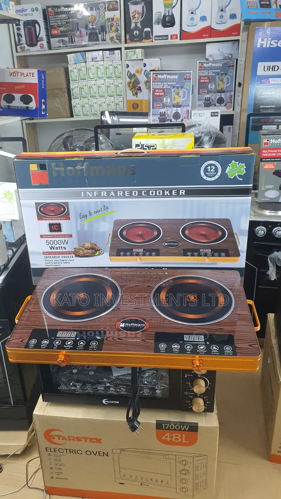 Infra Red Cooker Double Hoffmans Golden