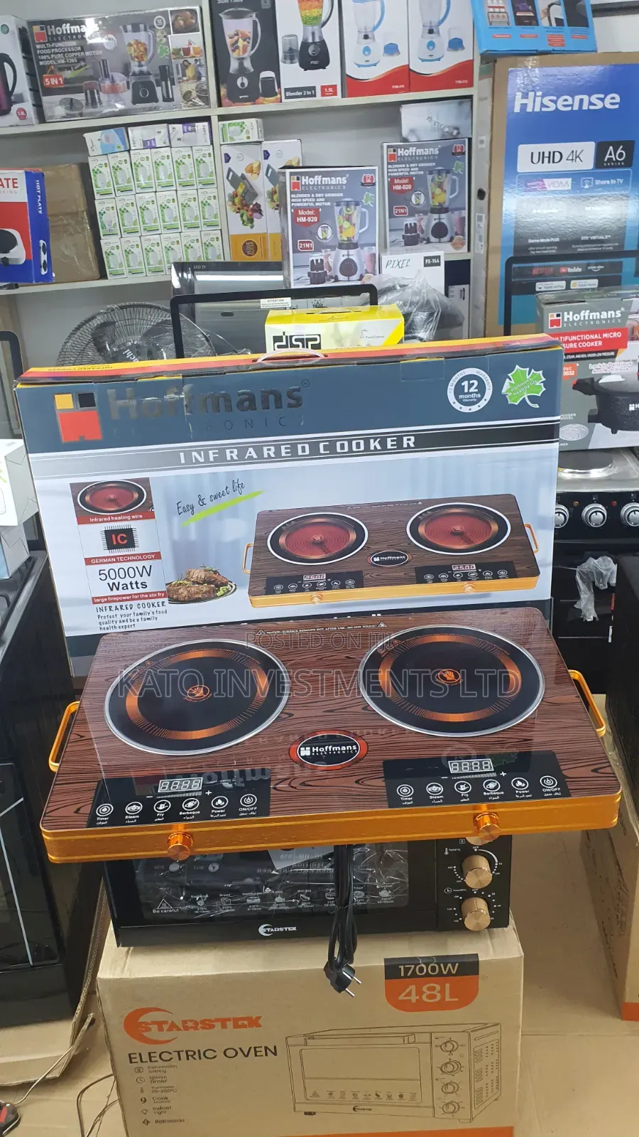 Infra Red Cooker Double Hoffmans Golden