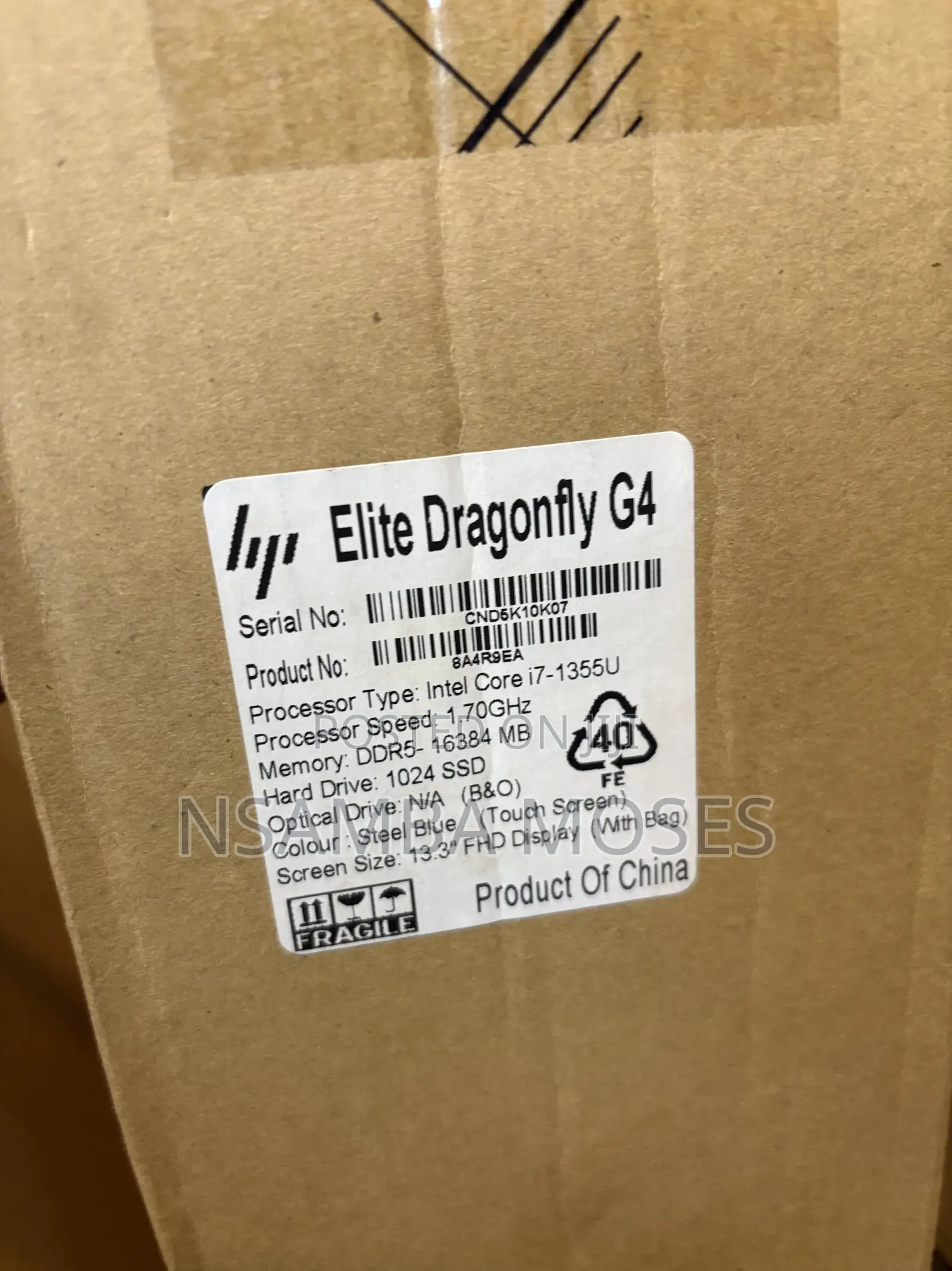 New Laptop HP Dragonfly G4 16GB Intel Core i5 SSD 1T