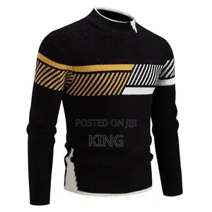 Casual Men's Color-Block Knit Sweaters