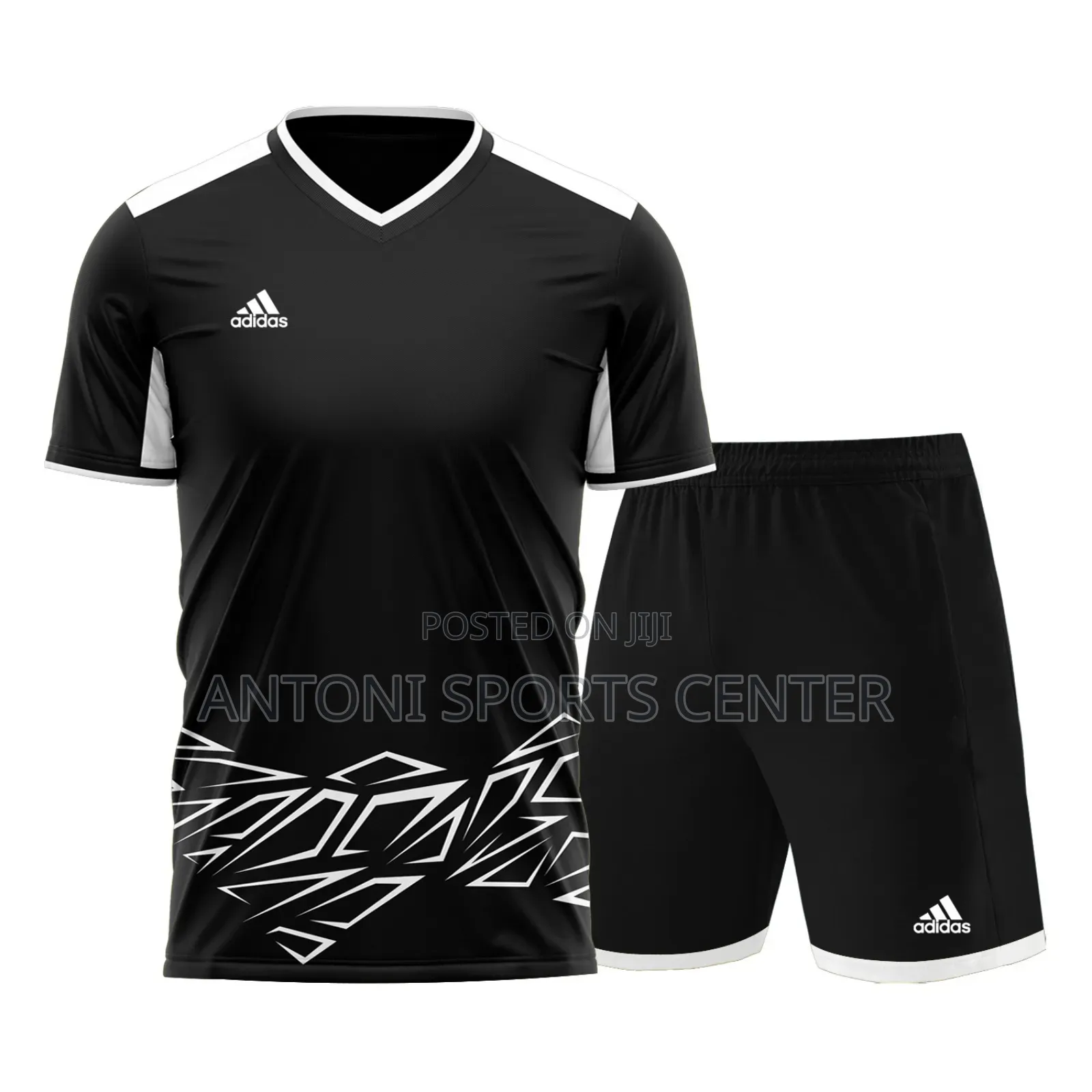Black Jersey Adidas Plain