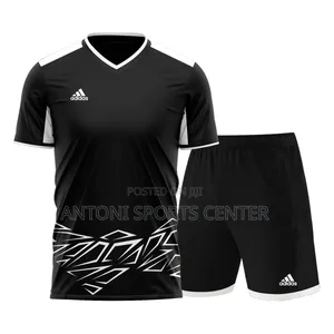 Black Jersey Adidas Plain