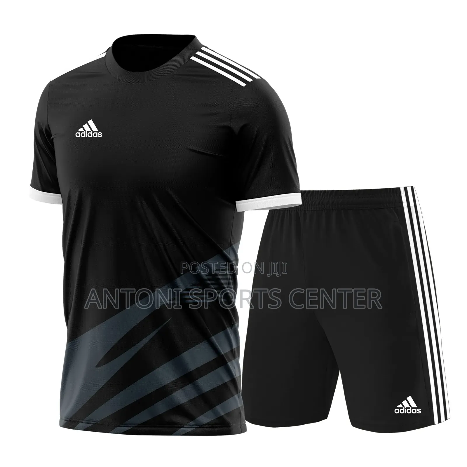 Black Jersey Adidas Plain
