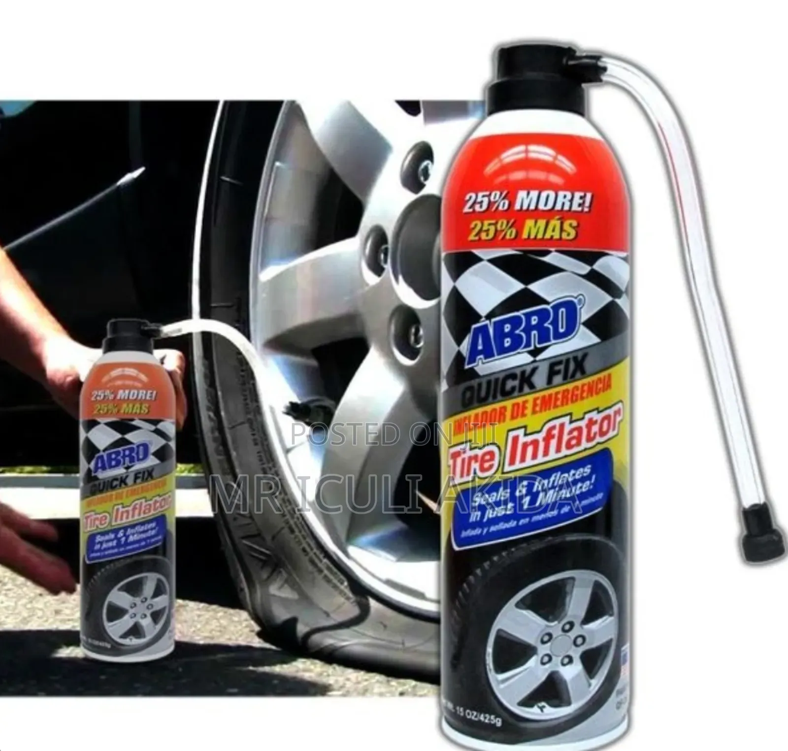 Abro Quick Fix Emergency Tire Inflator.