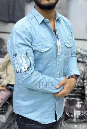 Parx Men Slim Fit Printed Denim Shirt