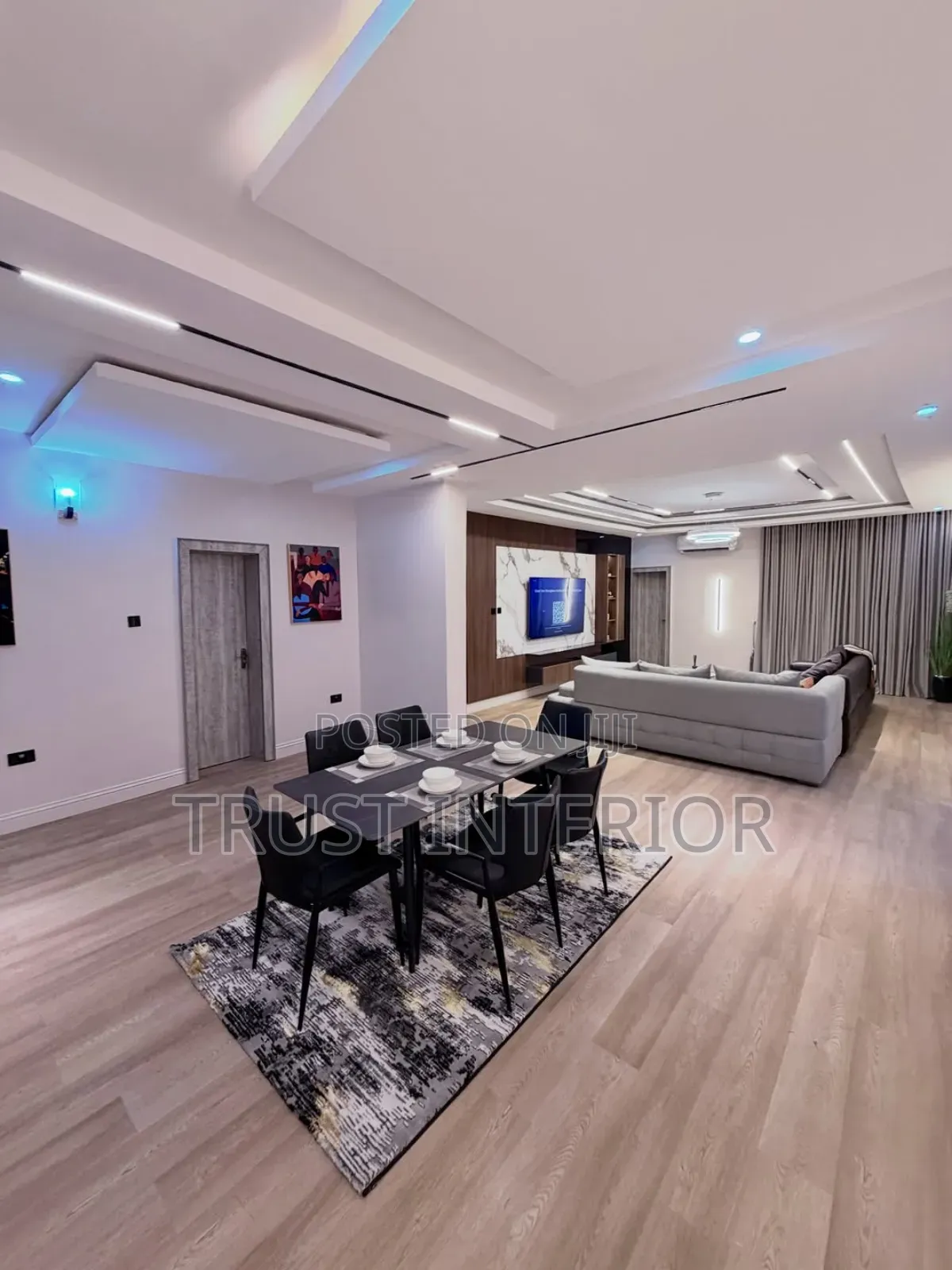 Smart Living Room Gypsum Ceiling 342