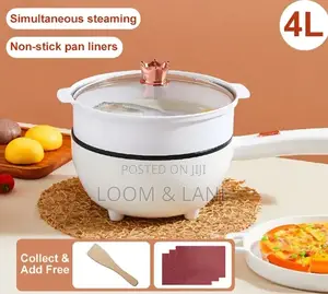 4l Multifunctional Electric Wok 2-in-1 Non-Stick Electric Frying Pan