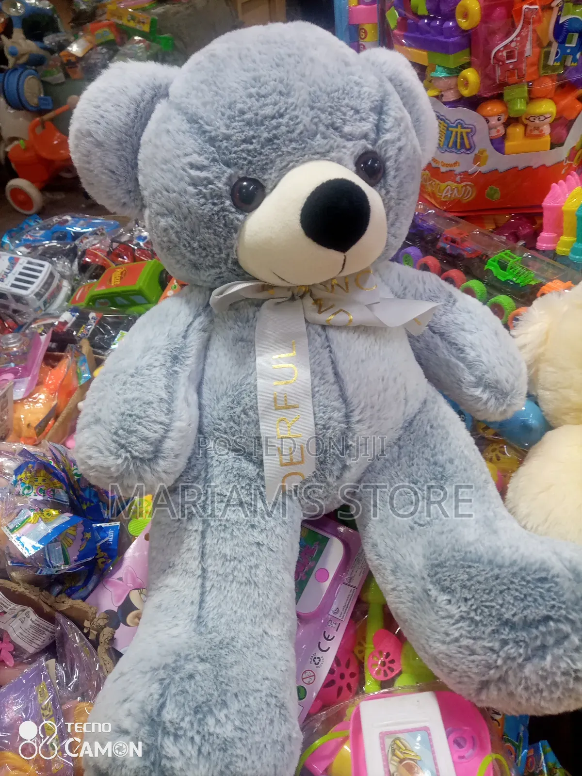 Grey Plush Teddy Bear Toy,