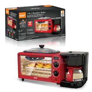 Raf 3in1 Multifunctional Breakfast Maker, Oven, Grill Pan,Coffee Maker