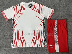 White and Red Color Plain Umbro Jerseys