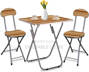 Foldable Table and 2 Chairs(Reading,Home Office)