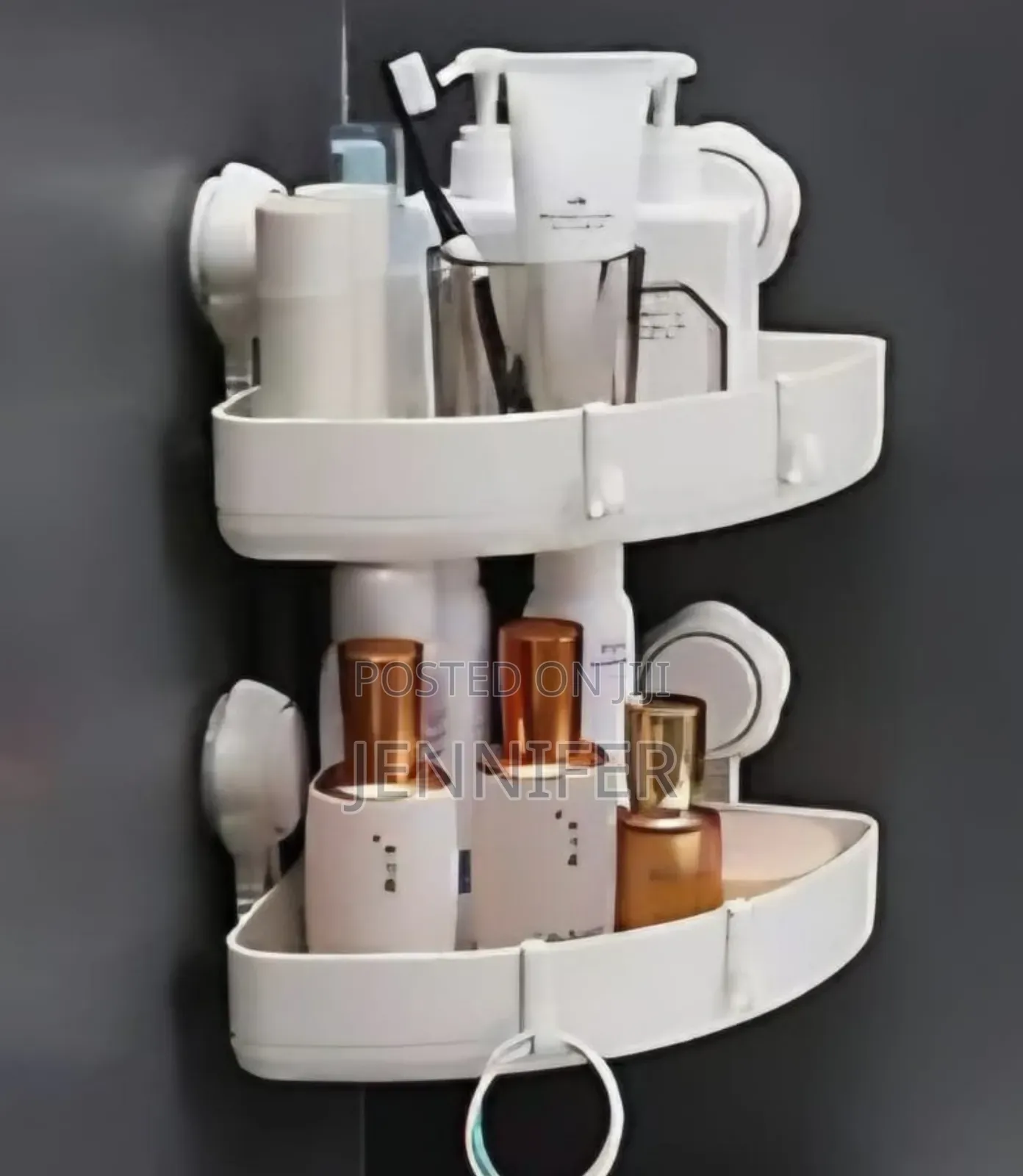 2pcs Suction Corner Storage Racks