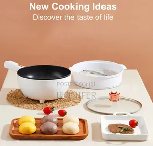 4l Multifunctional Electric Wok 2-in-1 Non-Stick Electric Frying Pan