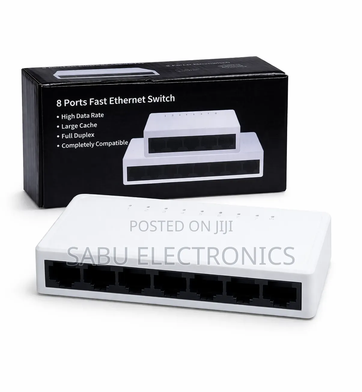 Kuwfi 8-Port Fast Ethernet Network Switch – High-Speed Lan Splitter