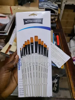 Watercolor Paint Brush Set, 12pcs Filbert Tip Nylon Hair Paintbrushes