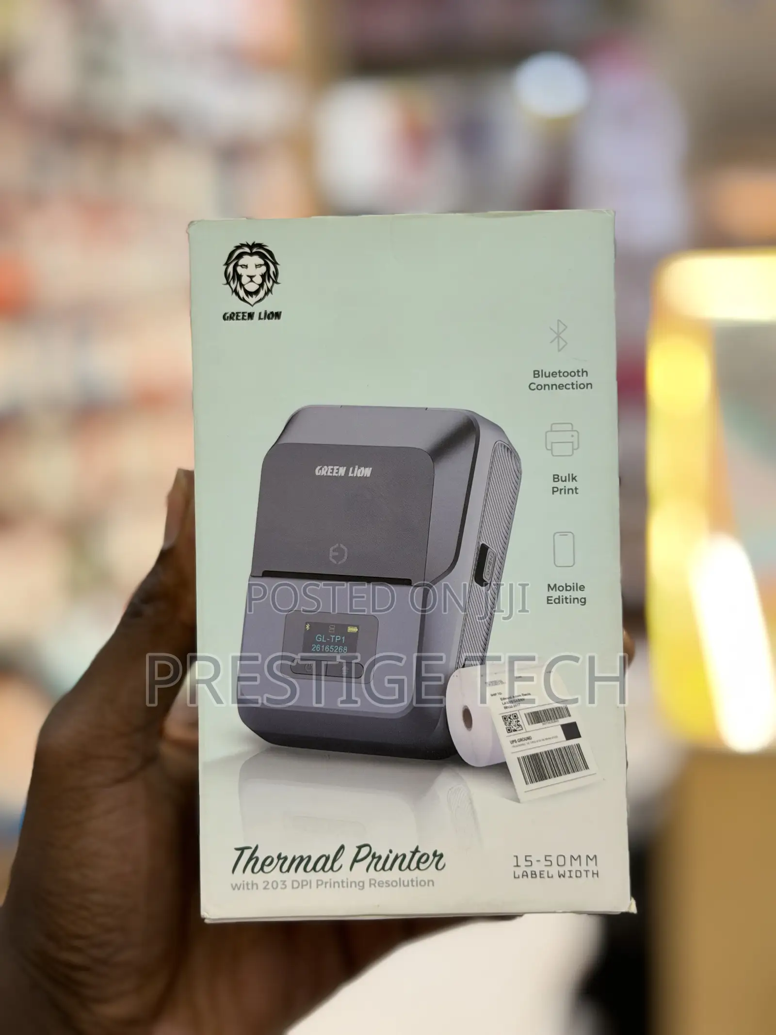 Green Lion Thermal Printer, 203 Dpi Resolution, TFT Screen, Battery