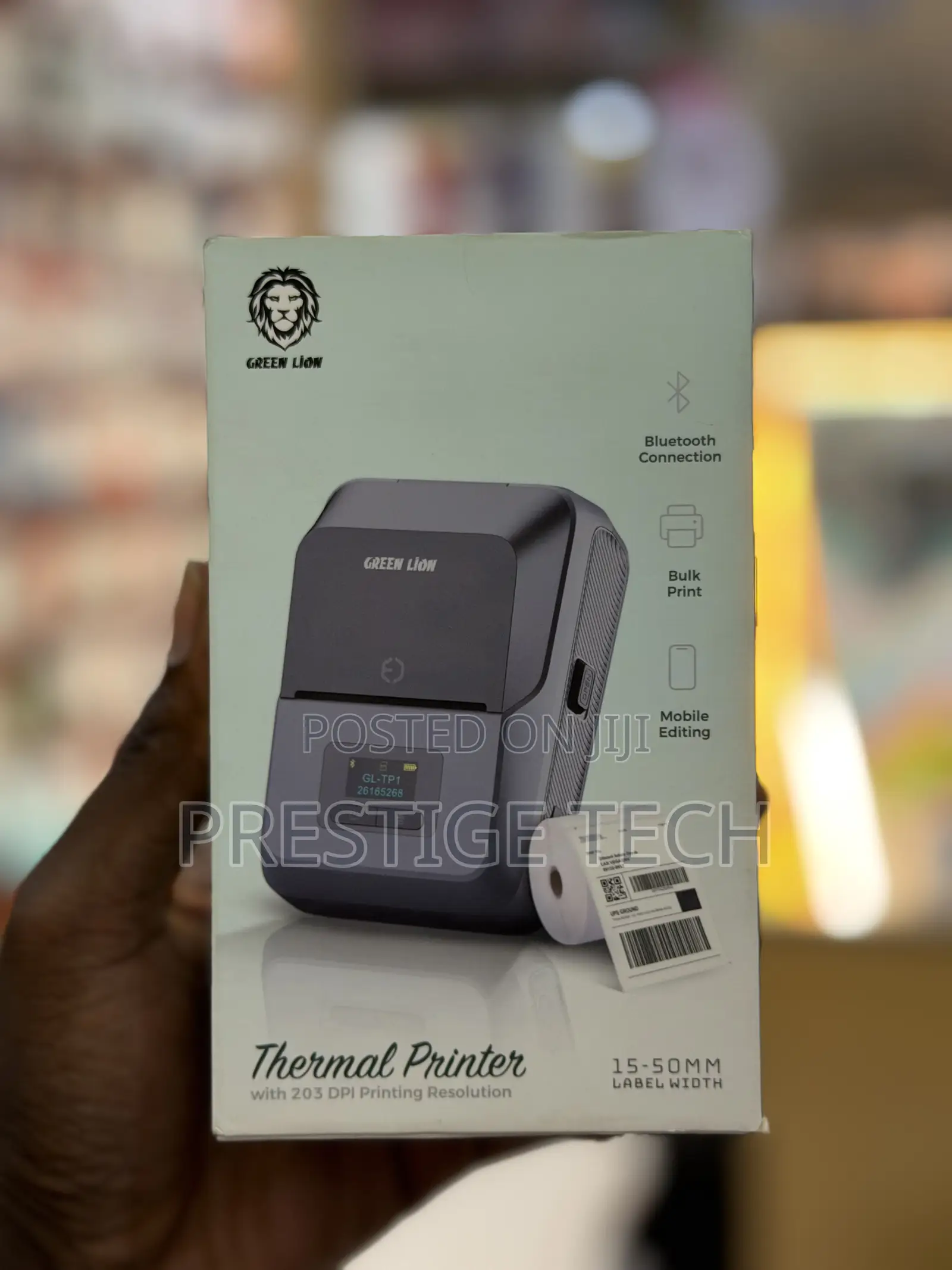 Green Lion Thermal Printer, 203 Dpi Resolution, TFT Screen, Battery