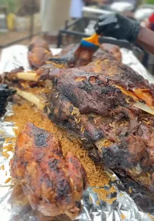 Full Goat  Roasting Bbq, Sweet and Soft Muchomo Well Designed